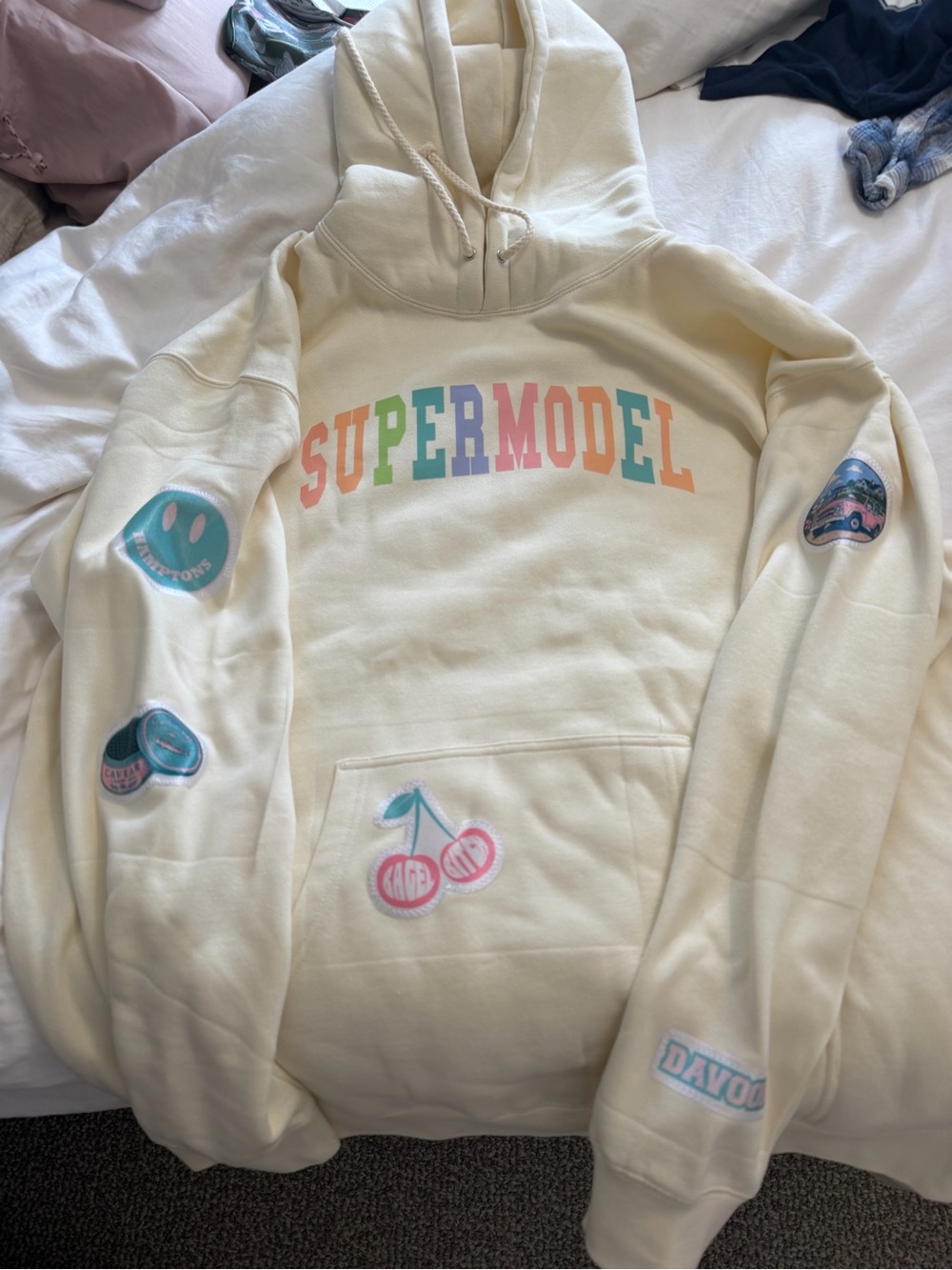 Supermodel cafe Bethany Frankel BroDenim custom made hoodie NEW